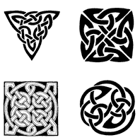 Größe N - Kubus Keltisch Ornamenten 3,5 x 3,5 cm