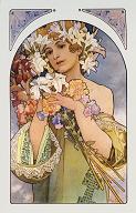Pohled A. Mucha - Flower