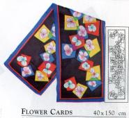 Gutta Schal Flower Cards, Hab 8, 150x40 cm