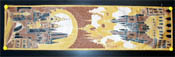 Schal Prague, Habotai 10, 150 x 40 cm, braun + silber